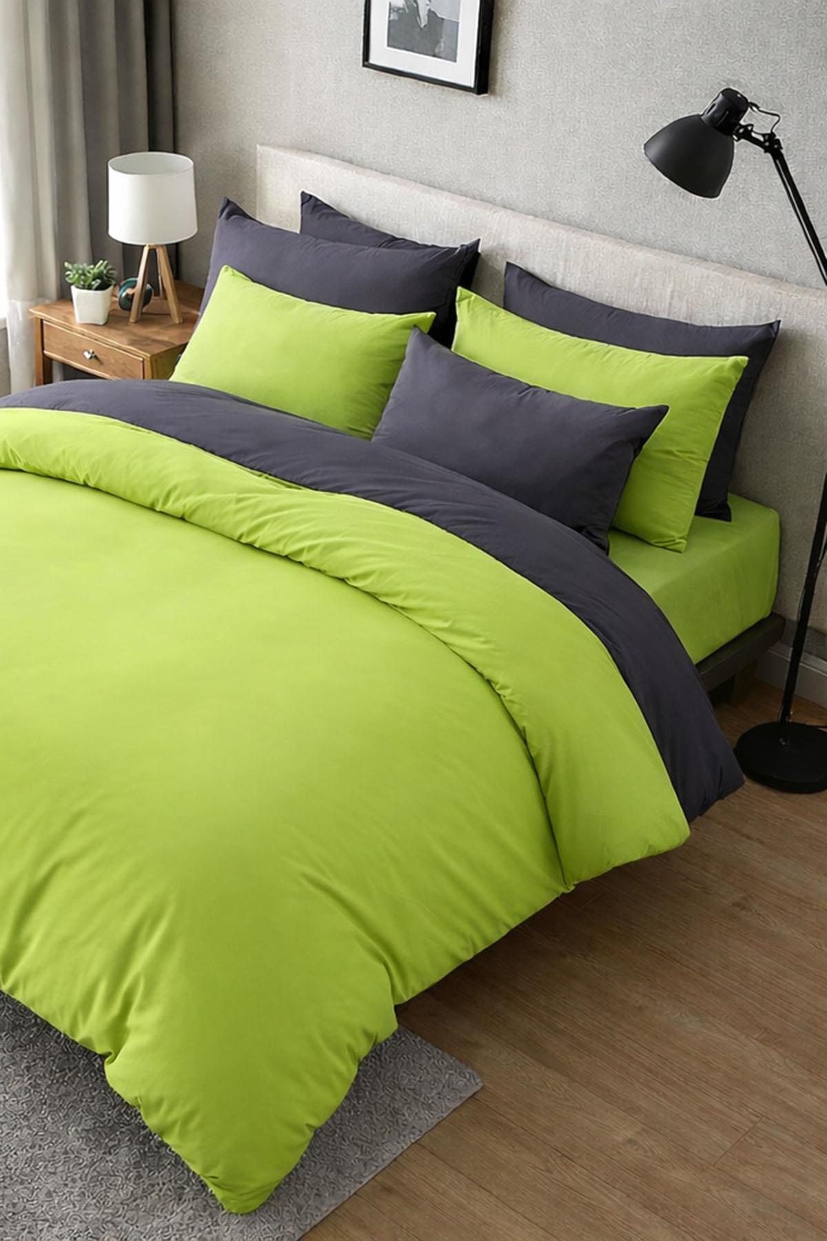 İyi Geceler İstanbul In Line Nevresim Takımı Çift Kişilik - YEŞİL