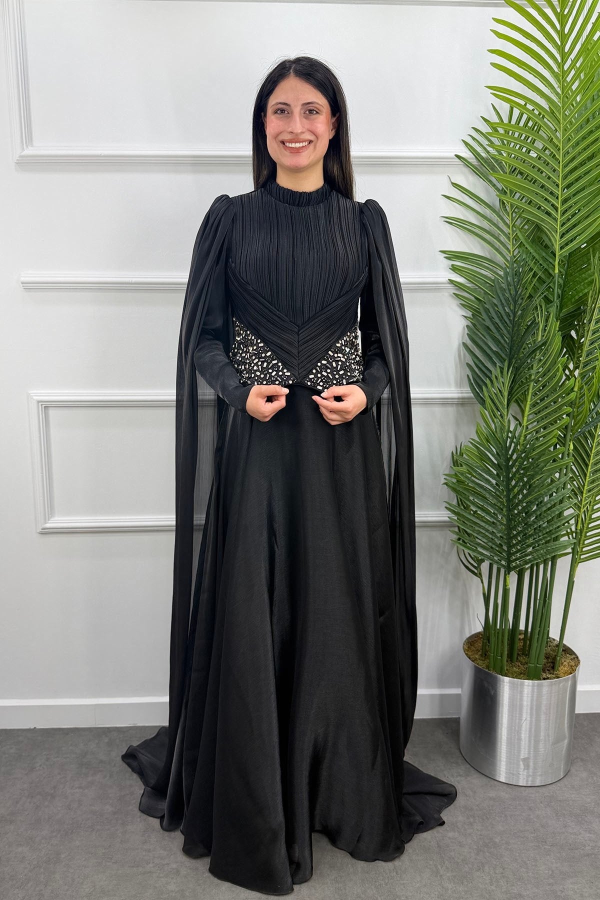 Nesrin Tesettür Abiye - SİYAH