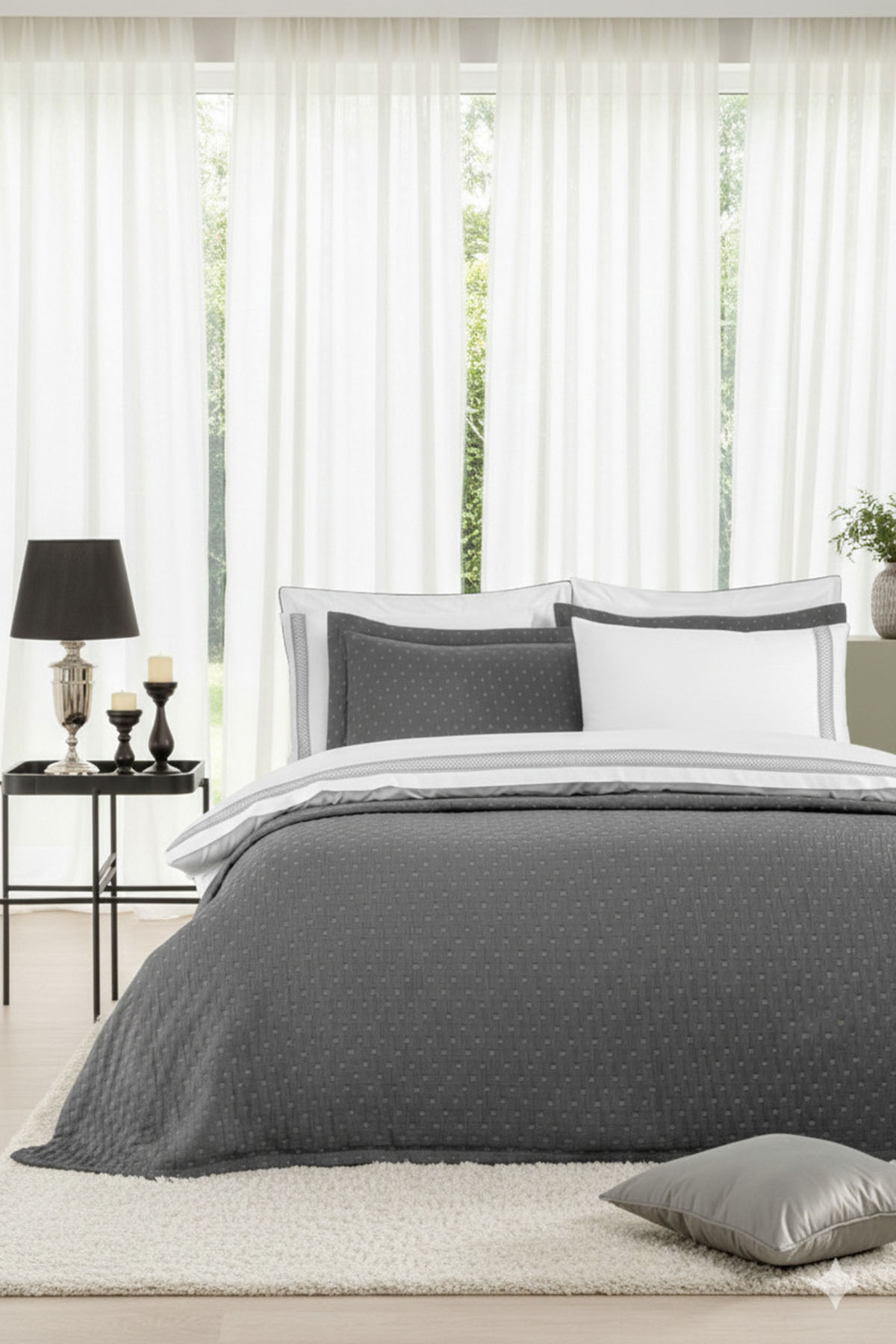 Özdilek Arus Gelin Seti 7 Parça - ANTRASİT