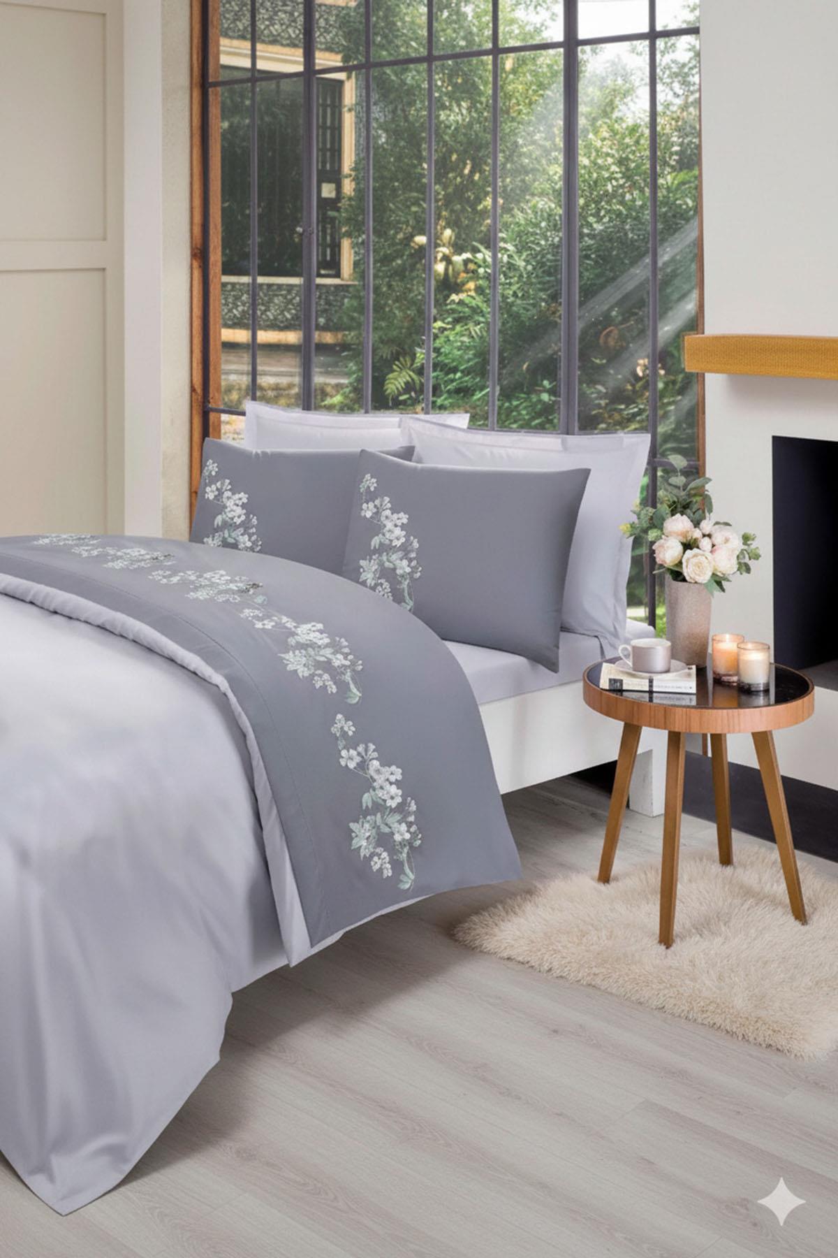 Özdilek Boutique Cozy Çift Kişilik Nevresim Takımı - ANTRASİT