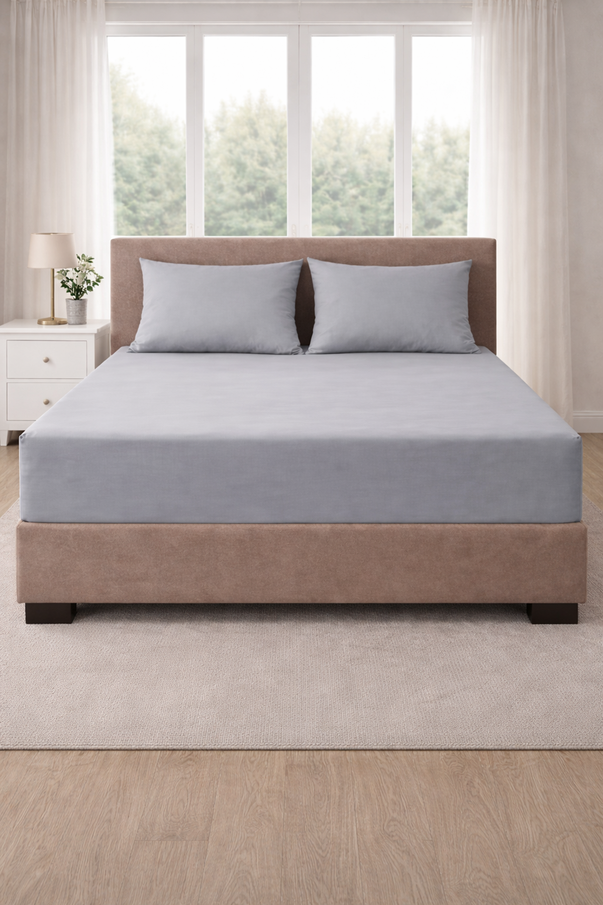 Özdilek Çift Kişilik Colourist Çarşaf - KÜL GRİ