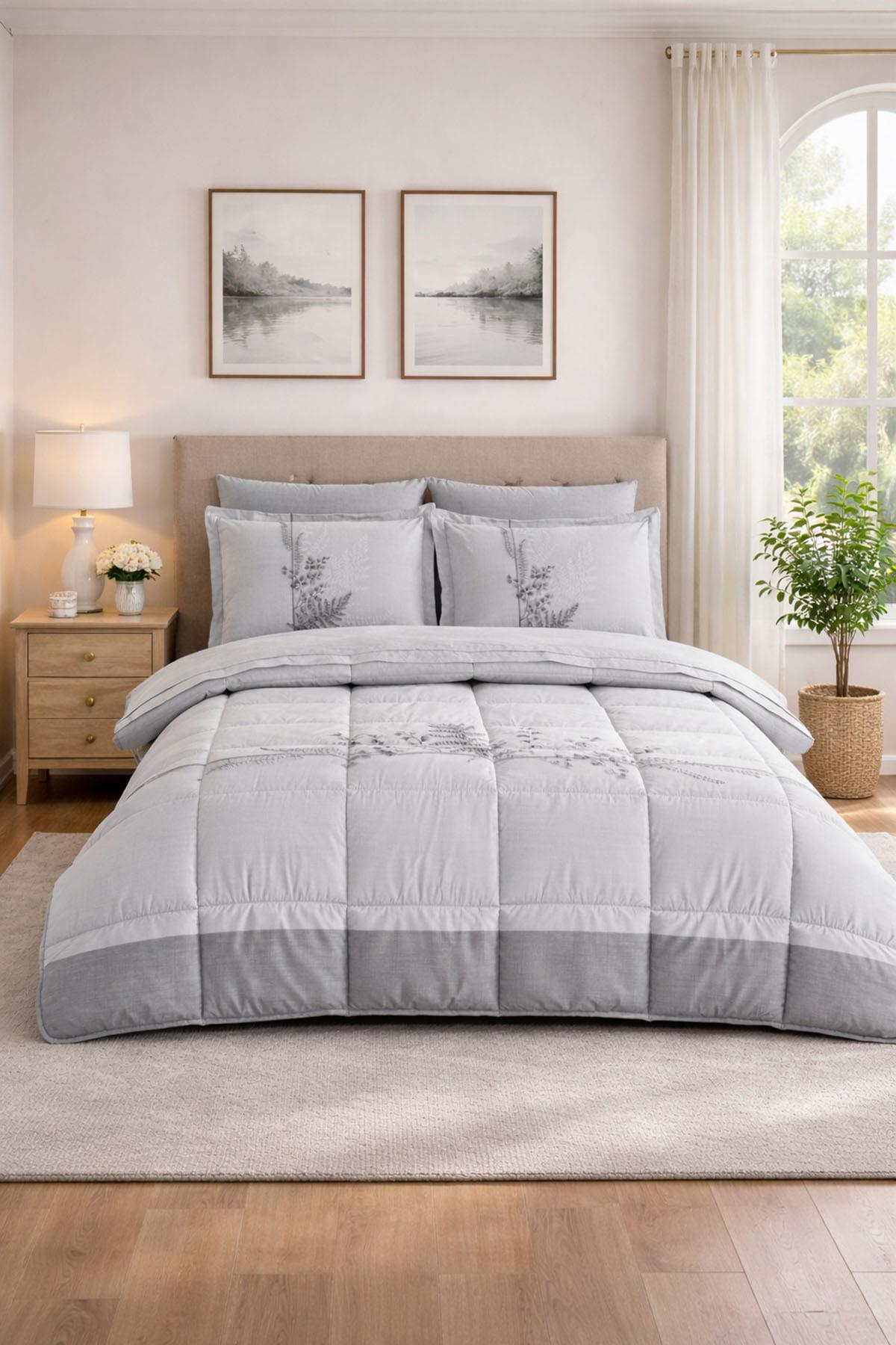 Özdilek Helecho Çift Kişilik Uyku Seti - GRİ