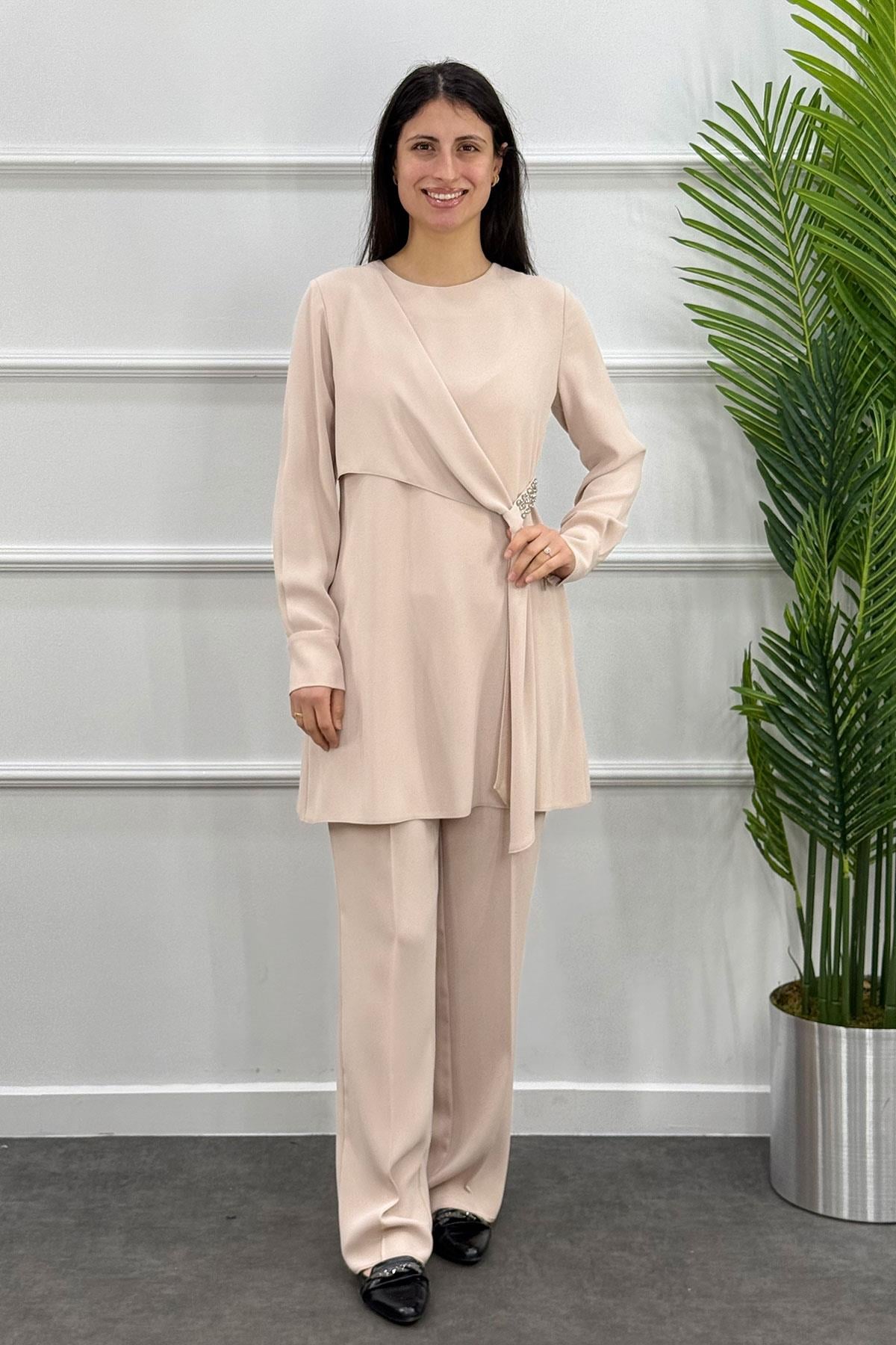 Sahra Tunik Pantolon Takım - TAŞ
