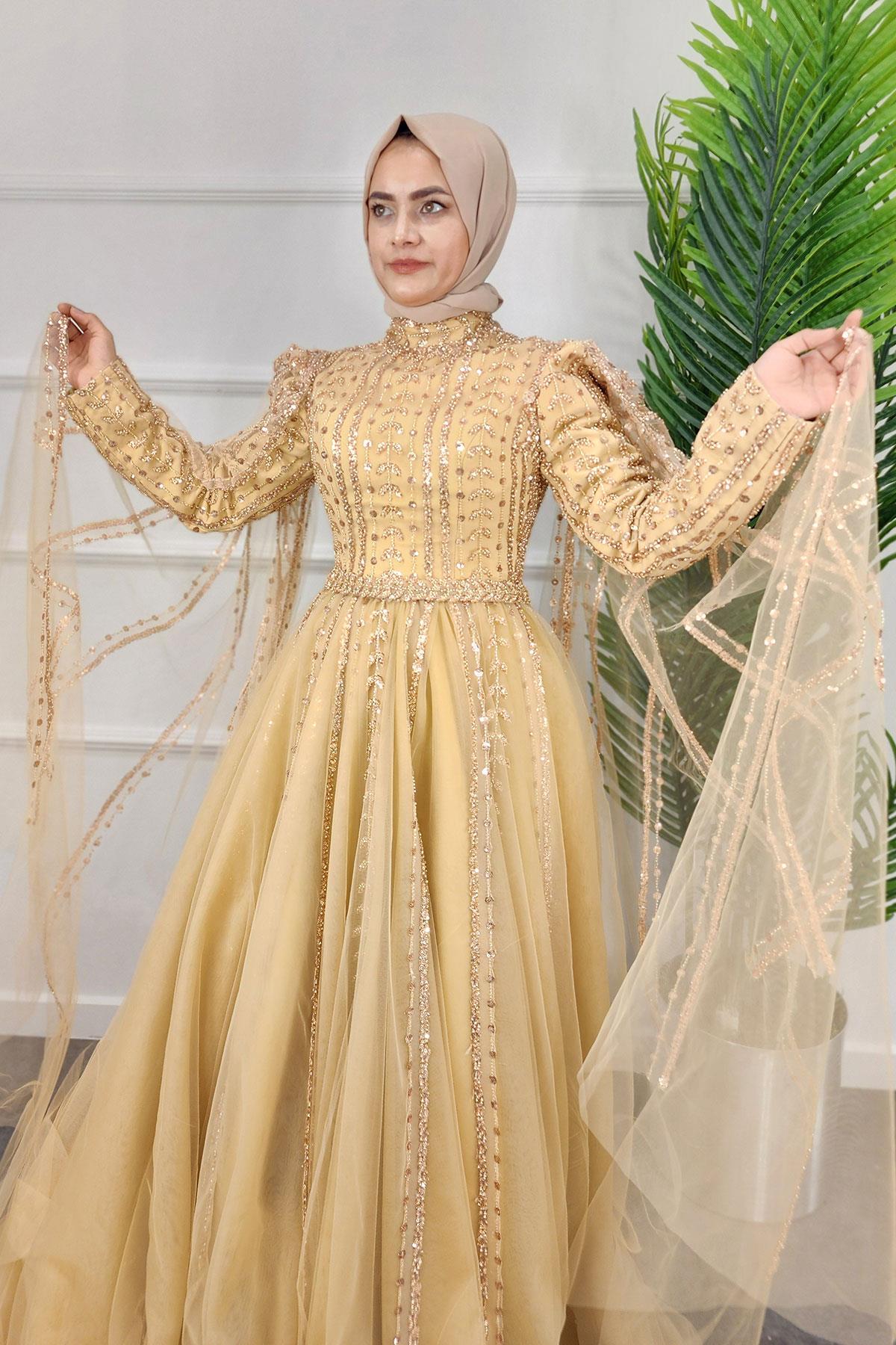 Uğur Tesetür Abiye - GOLD