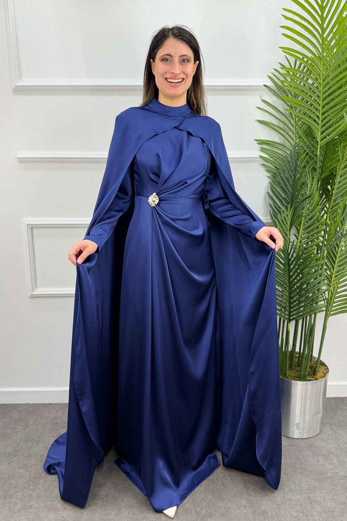 Yeliz Tesettür Abiye - LACİVERT