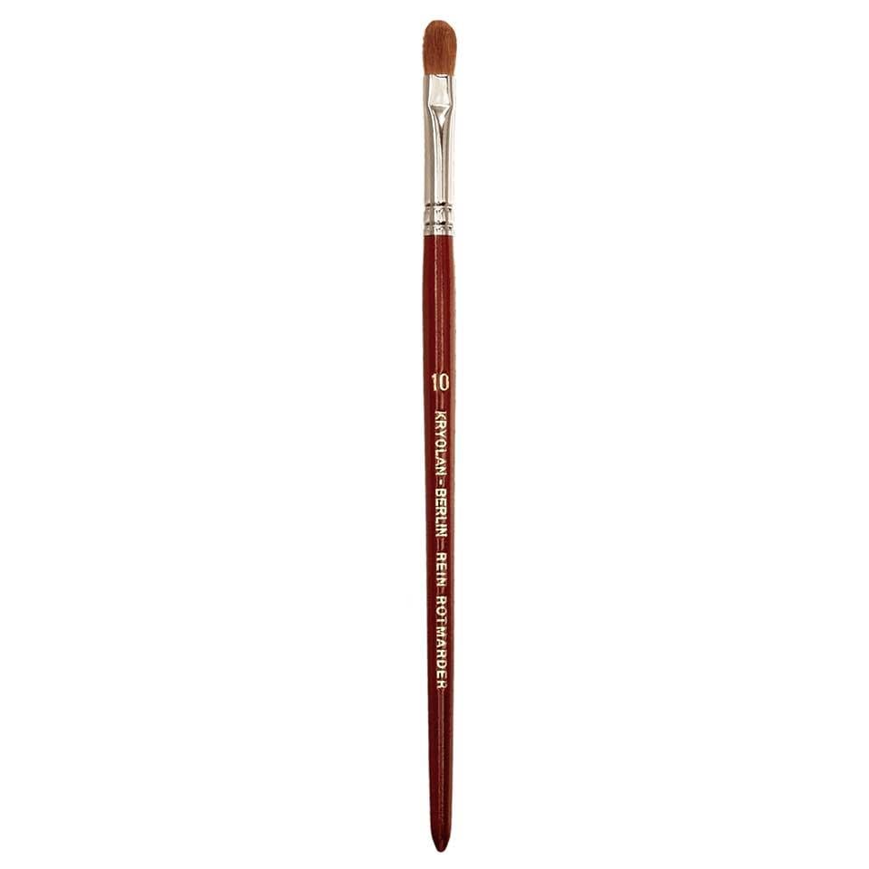 Kryolan Excellence Filbert Brush 10 Yuvarlak Uçlu Makyaj Fırçası - 03310