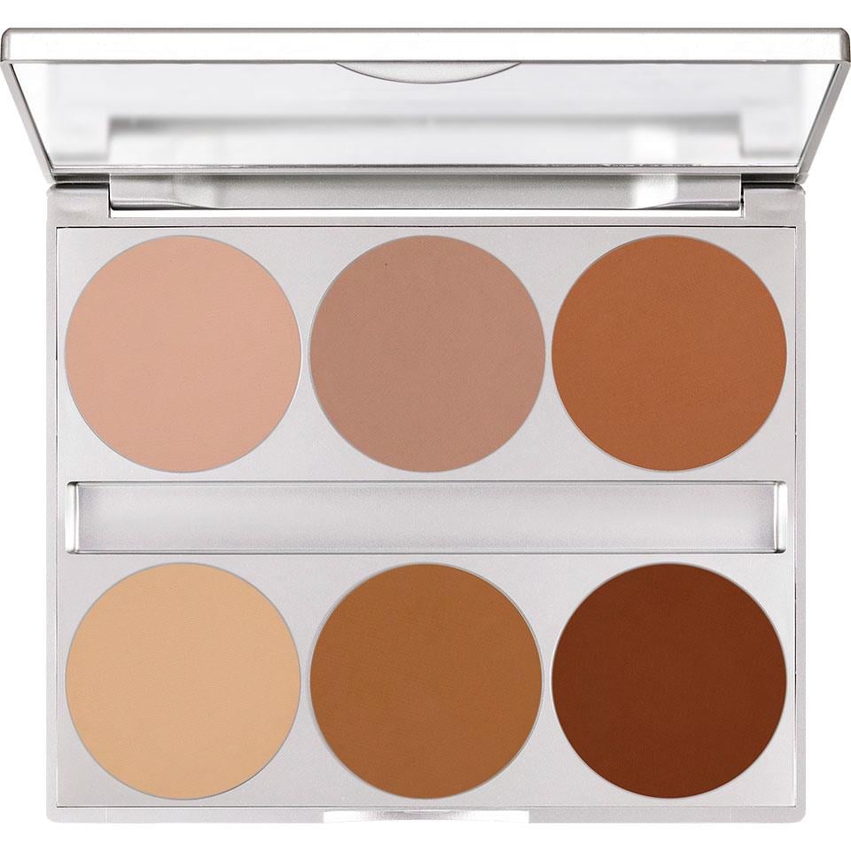 Kryolan Dual Finish Palette 6 Color Dual Finish Pudra Fondöten 10g - 09126 CONTOURING