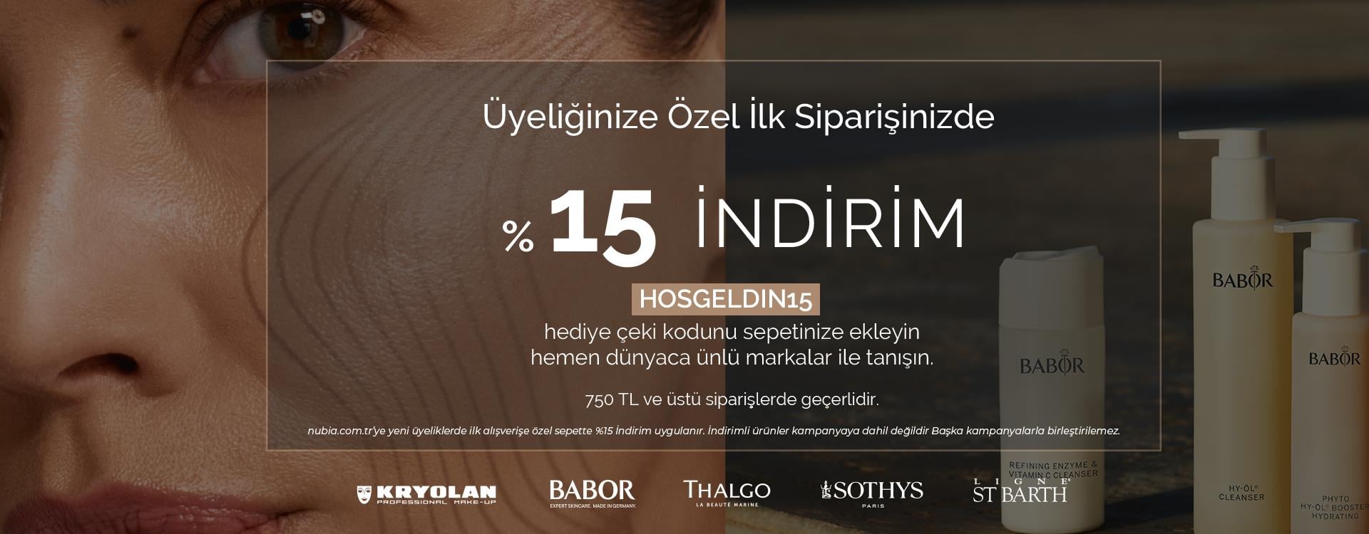 Ilk Siparise %15 Hosgeldin Indirimi