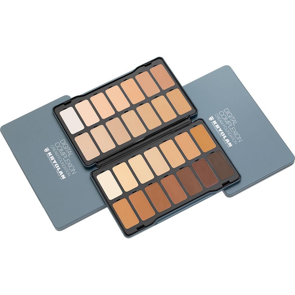 Kryolan Digital Complexion Cream Foundation Palette 28 Colors Krem Fondöten Paleti 28 Renk