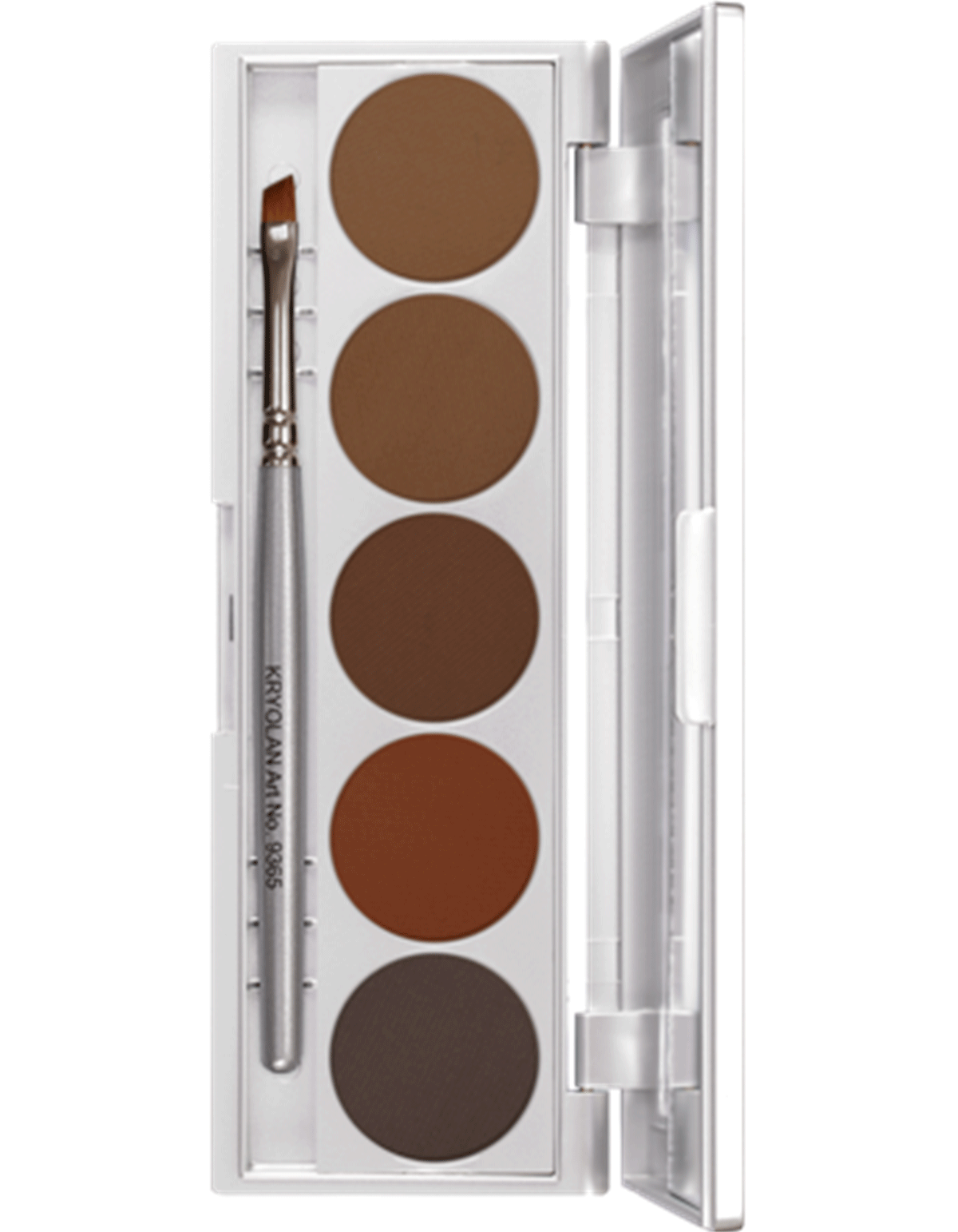 Kryolan Eye Brow Powder Palette 5 Colors Suya Dayanıklı Kadife Dokulu 5li Kaş Farı Paleti