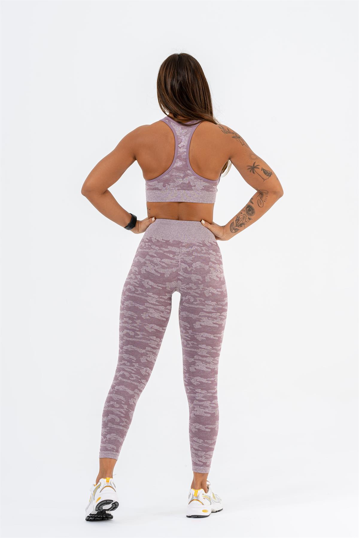 Gymwolves Purple Women Seamless Sport Leggings 846