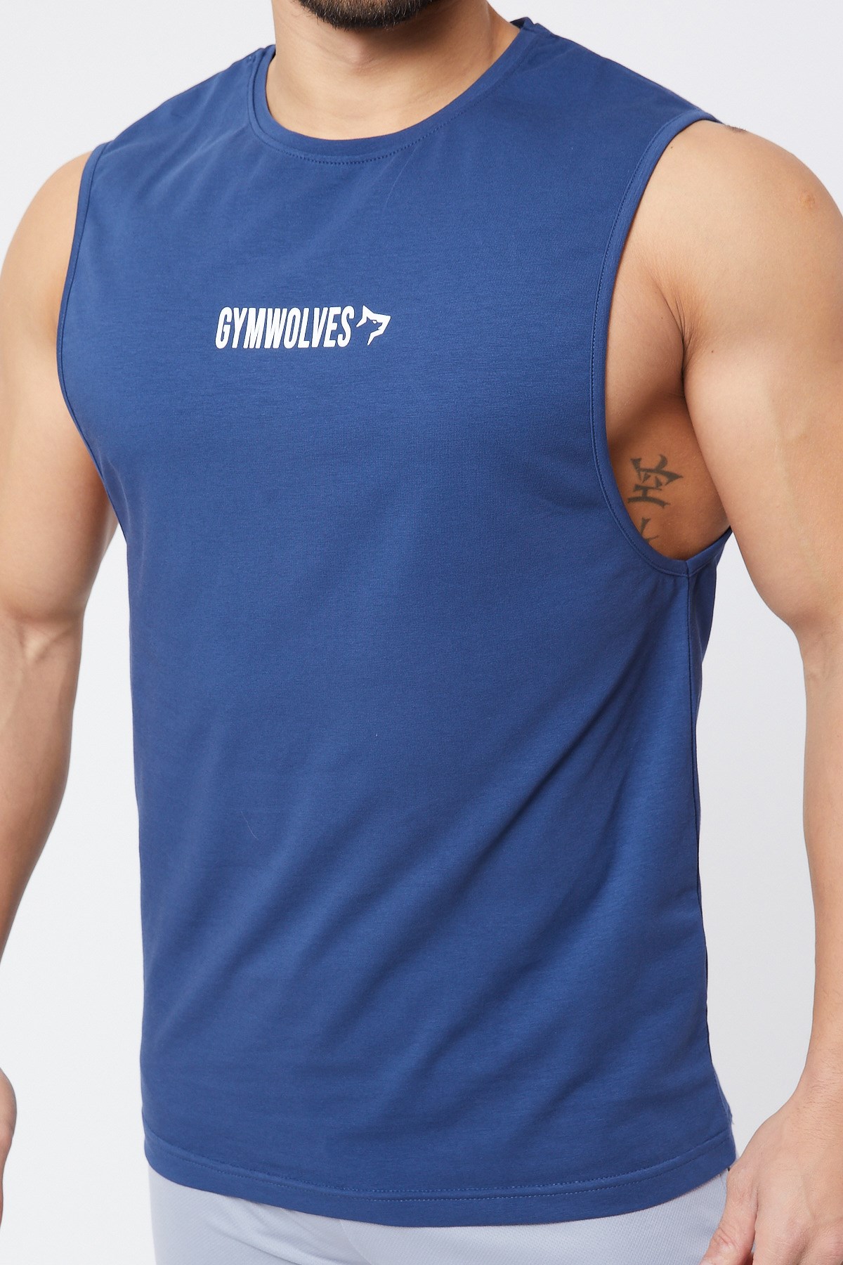Gymwolves Workout Tanktop İndigo Erkek Kolsuz Tişört