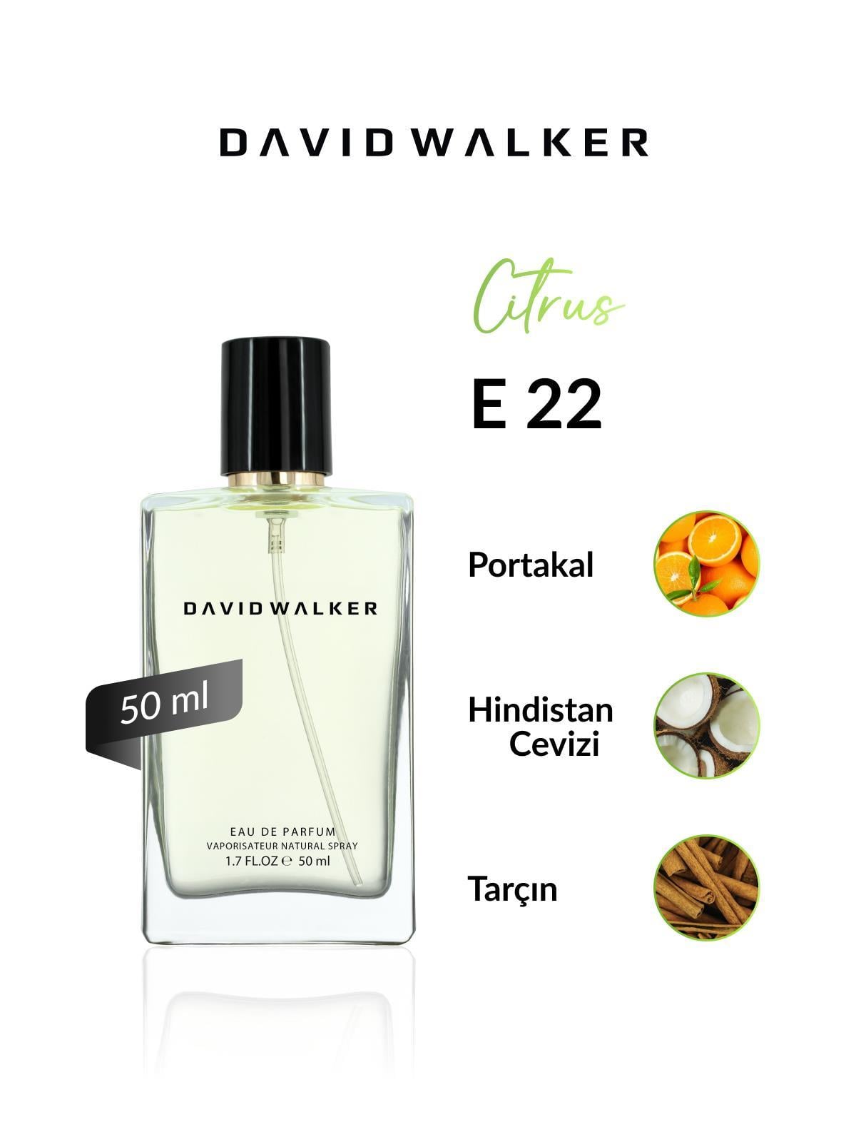 David Walker E22 Huget 50 ml Erkek Parfüm | Citrus