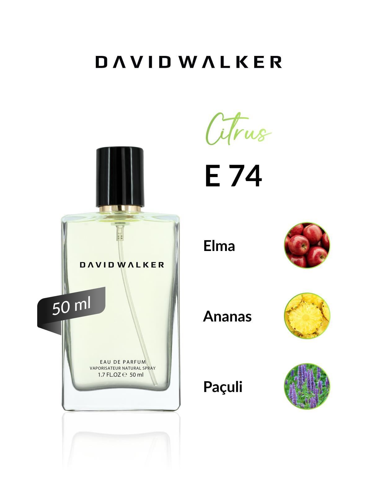 David Walker E74 Parcorus 50 ml Erkek Parfüm | Citrus