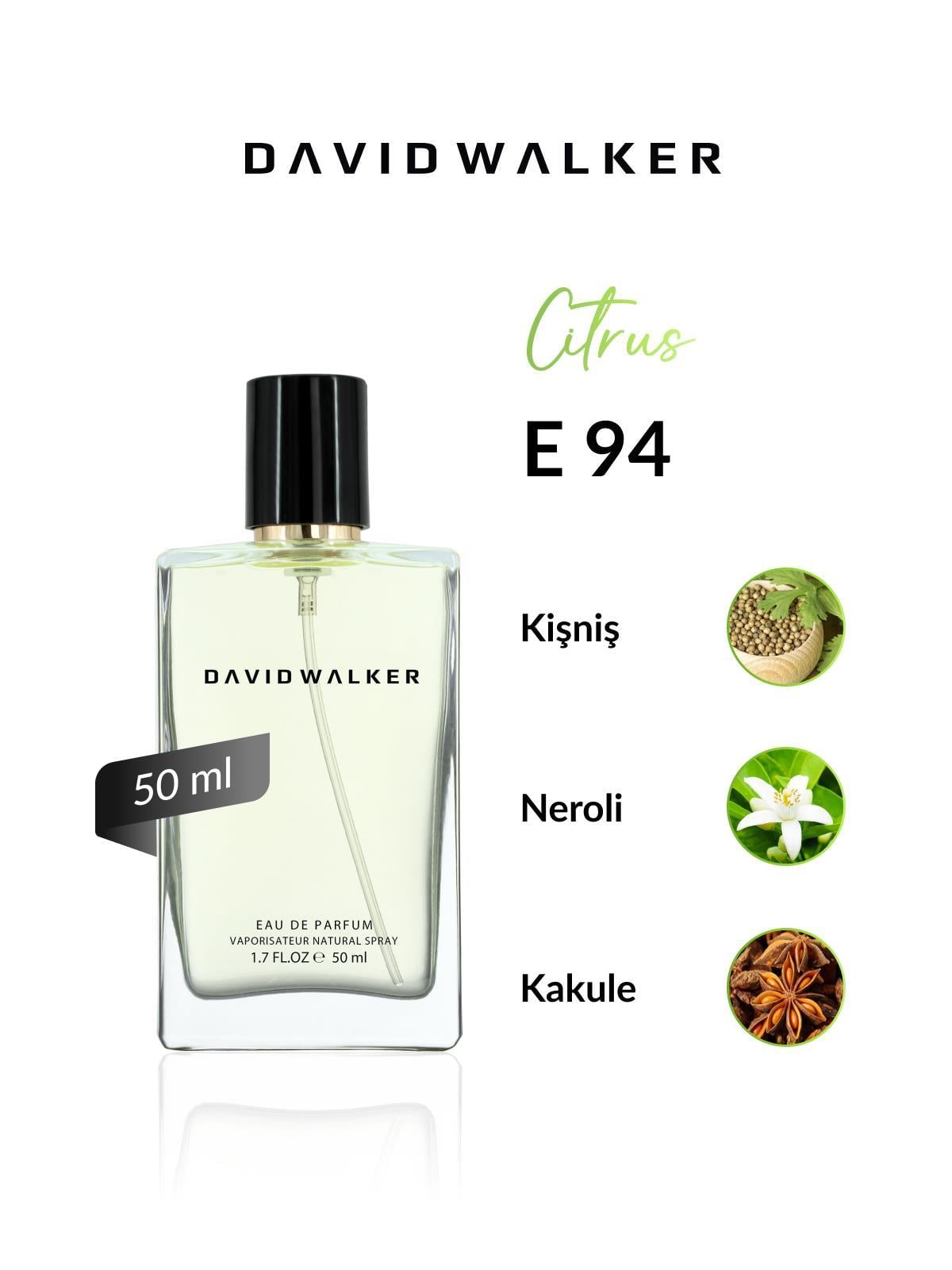 David Walker E94 Sure 50 ml Erkek Parfüm | Citrus