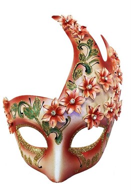 Çiçekli Orjinal Masquerade Harem Maskesi