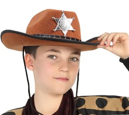 Çocuk Kovboy Şapkası Sheriff Şapkası 