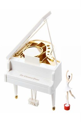 Mobgift Kuyruklu Piyano/Grand Piano Kurmalı Müzik Kutusu