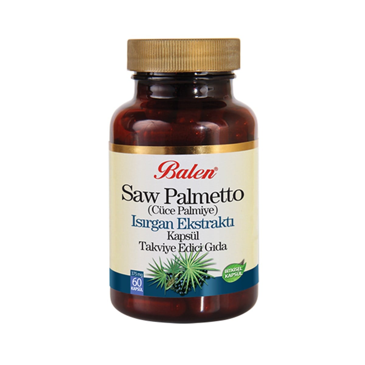  Saw Palmetto (Cüce Palmiye) Isırgan Ekstraktı 375 mg 60 Kapsül 