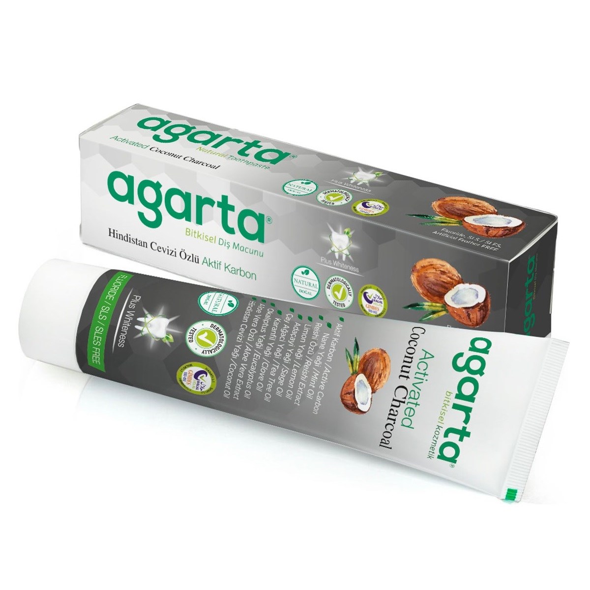 Agarta Doğal Aktif Karbonlu Diş Macunu 100 ml