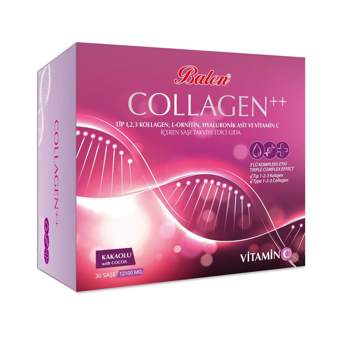 Balen Collagen Complex++Tip 1,2,3 Kollajen,L-Ornitin,Hyal.Asit,Vitamin C Şase