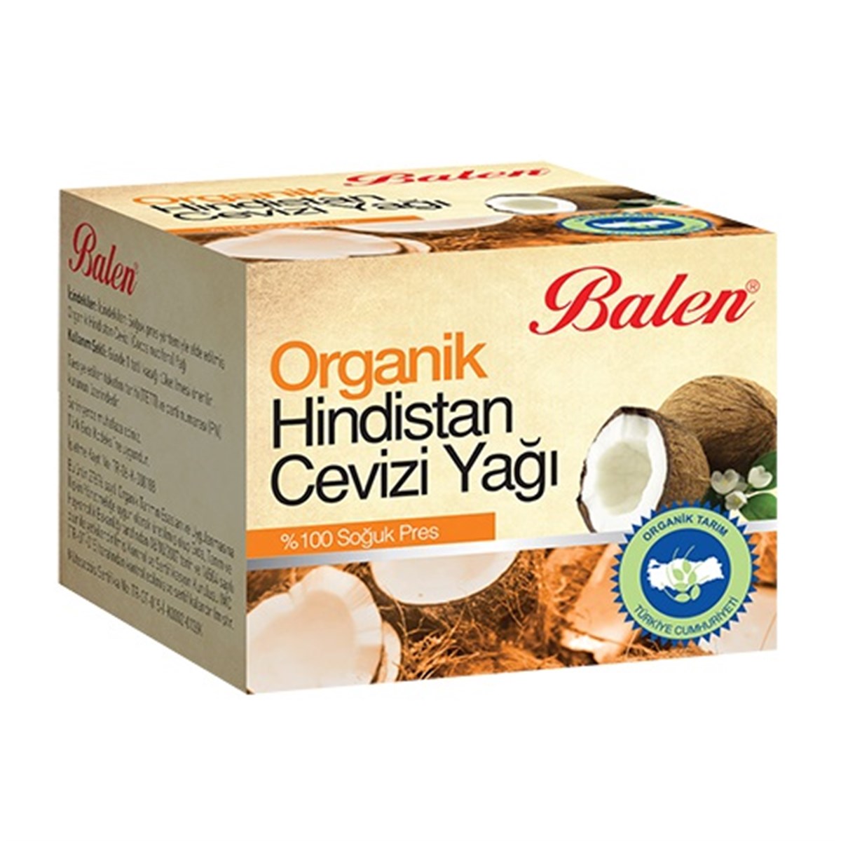 Balen Organik Hindistan Cevizi Yağı 100 ml (Soğuk Pres)