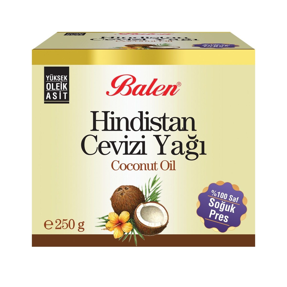 Balen Soğuk Pres Katı Hindistan Cevizi Yağı 250 Gr