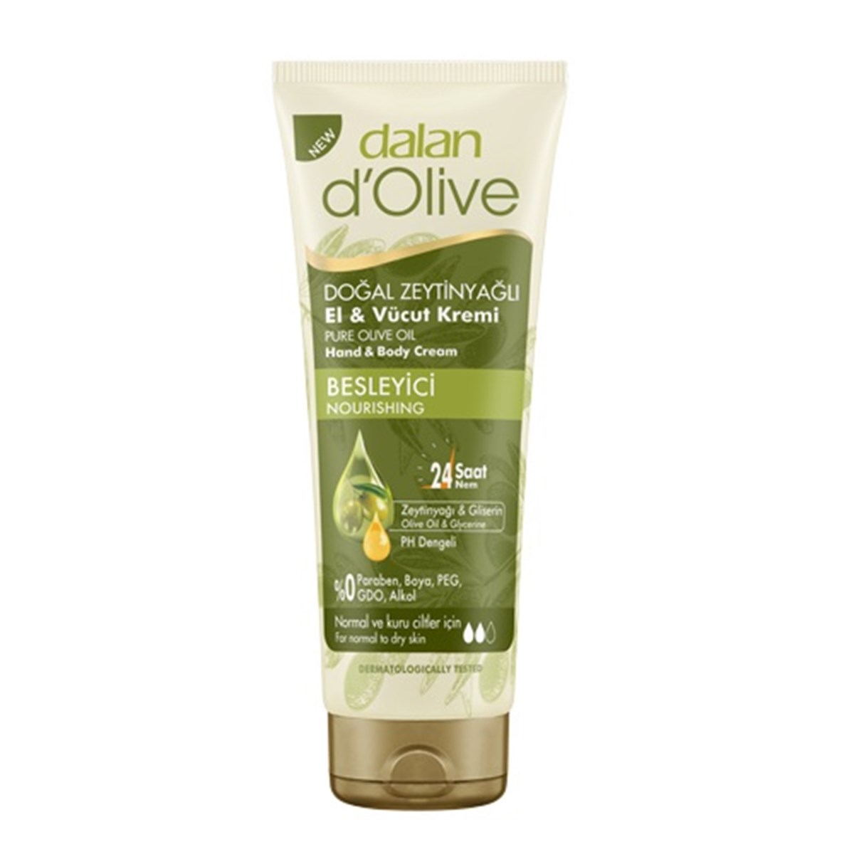 Dalan d'Olive Zeytinyağlı Besleyici El ve Vücut Kremi 250 ml