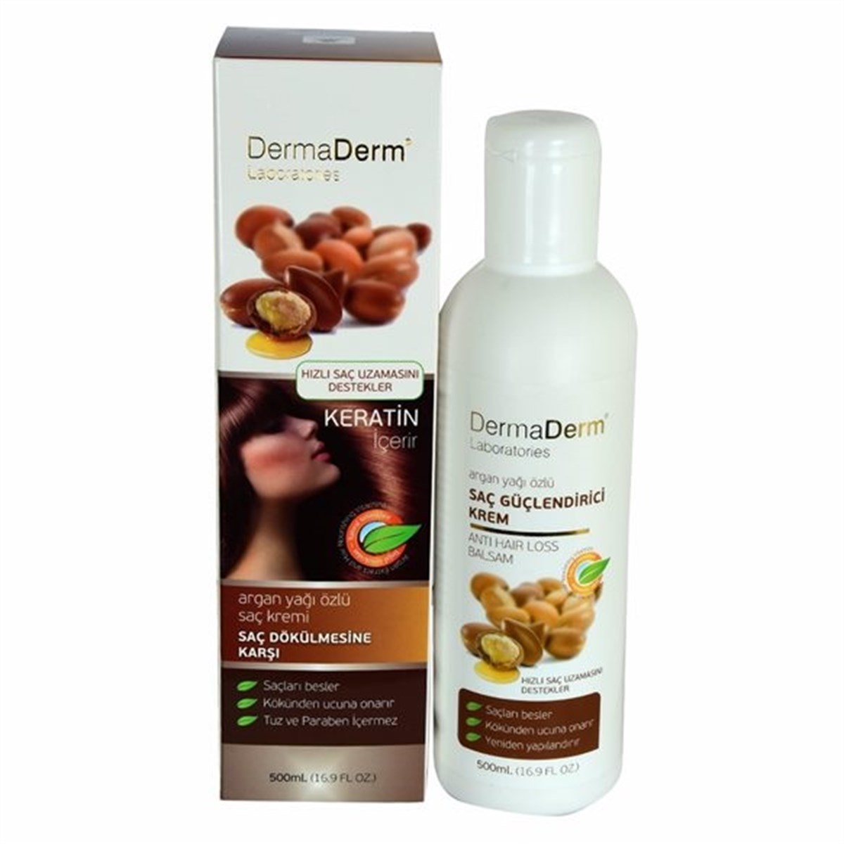 Dermaderm Argan Yağı Özlü Saç Bakım Kremi 500 ml