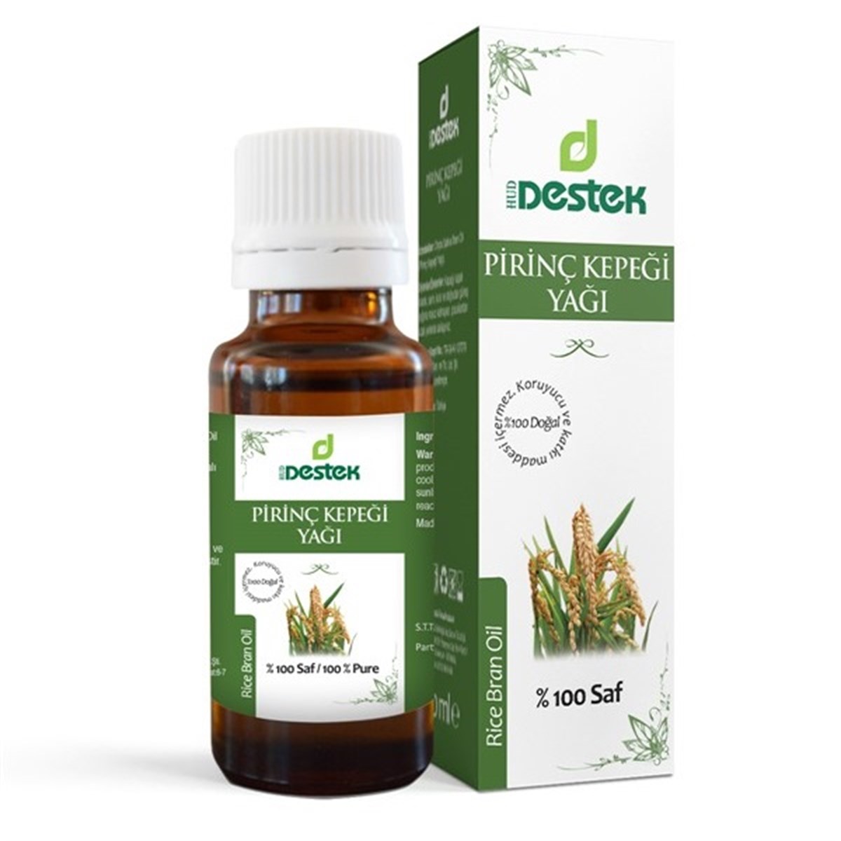 Destek Pirinç Kepeği Yağı 20 ml