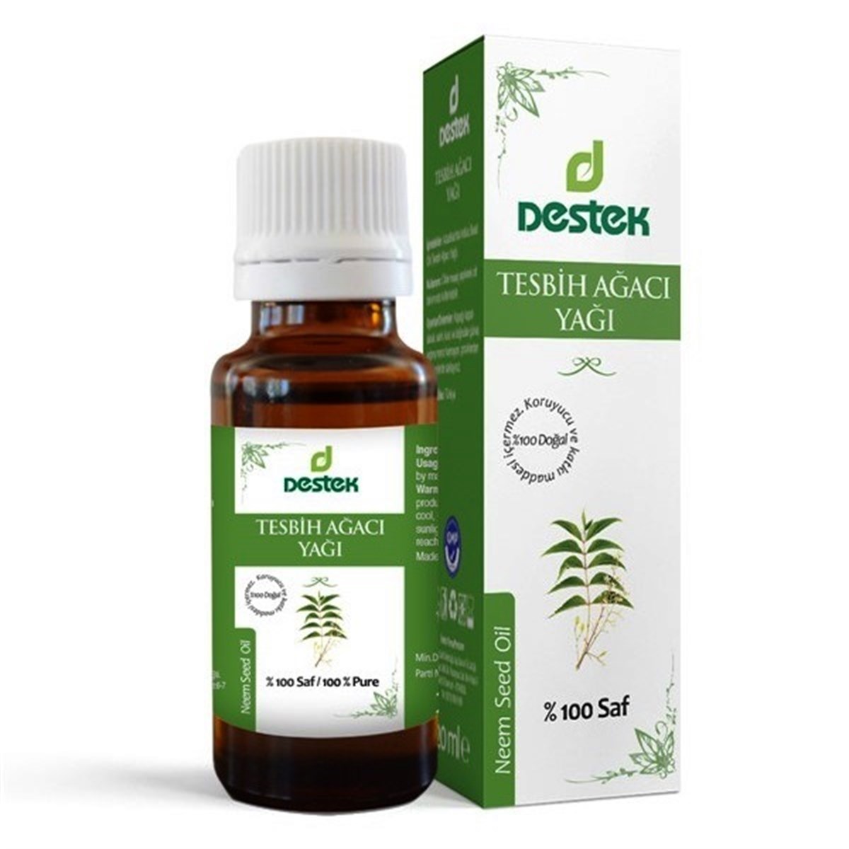 Destek Tesbih Ağacı Yağı 20 ml (Neem Seed Oil)