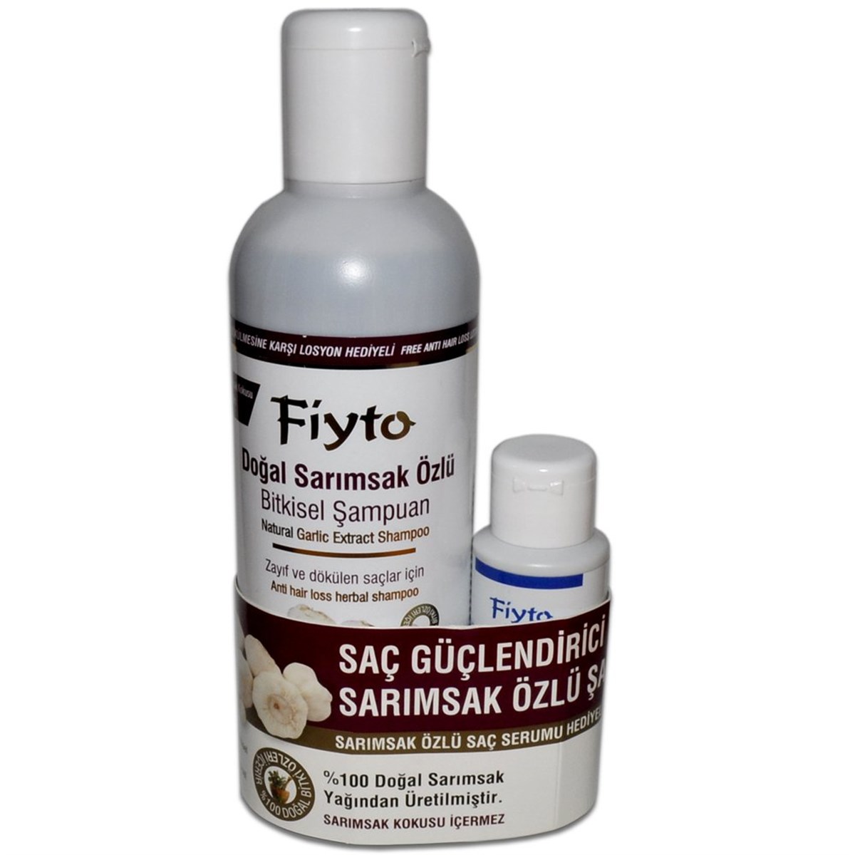 Fiyto Sarımsak Özlü Şampuan 500 ml + 75 ml Saç Serumu Hediyeli
