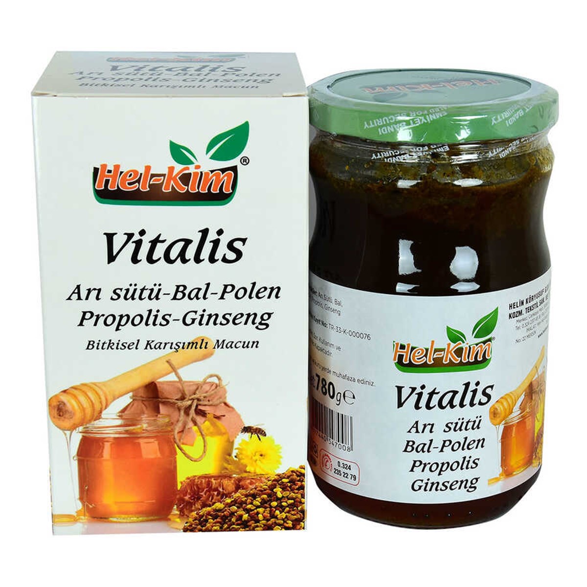 Hel-Kim Vitalis Arı Sütü Polen Bal Propolis Ginseng Macun 780 gr