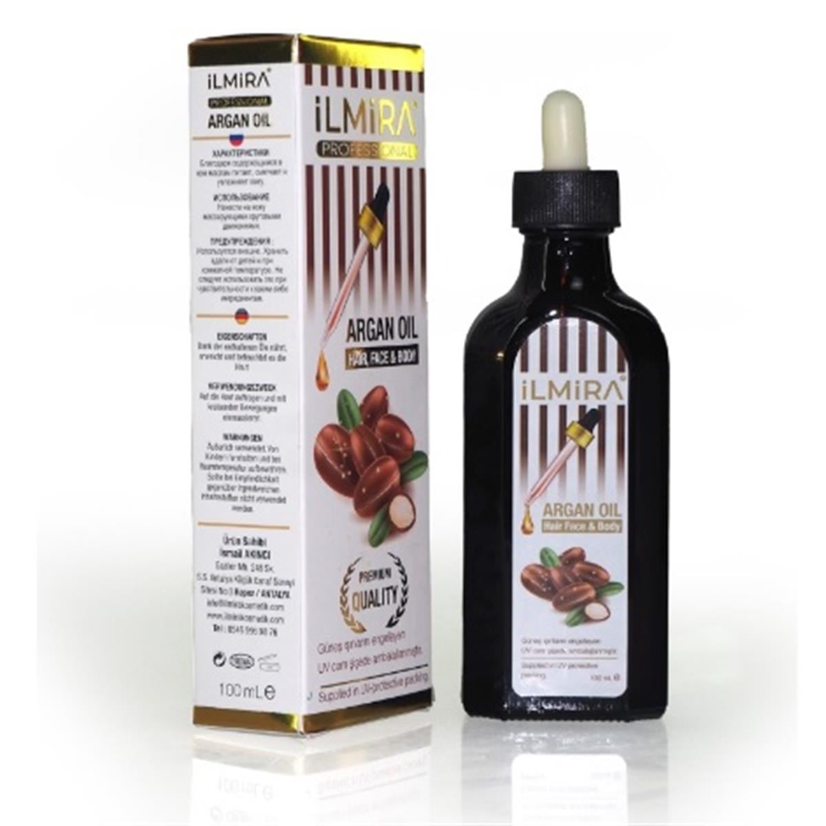 İlmira Argan Yağ 100 ml (Saç, Yüz Ve Vücut Yağı | Argan Oil Hair, Face, Body)