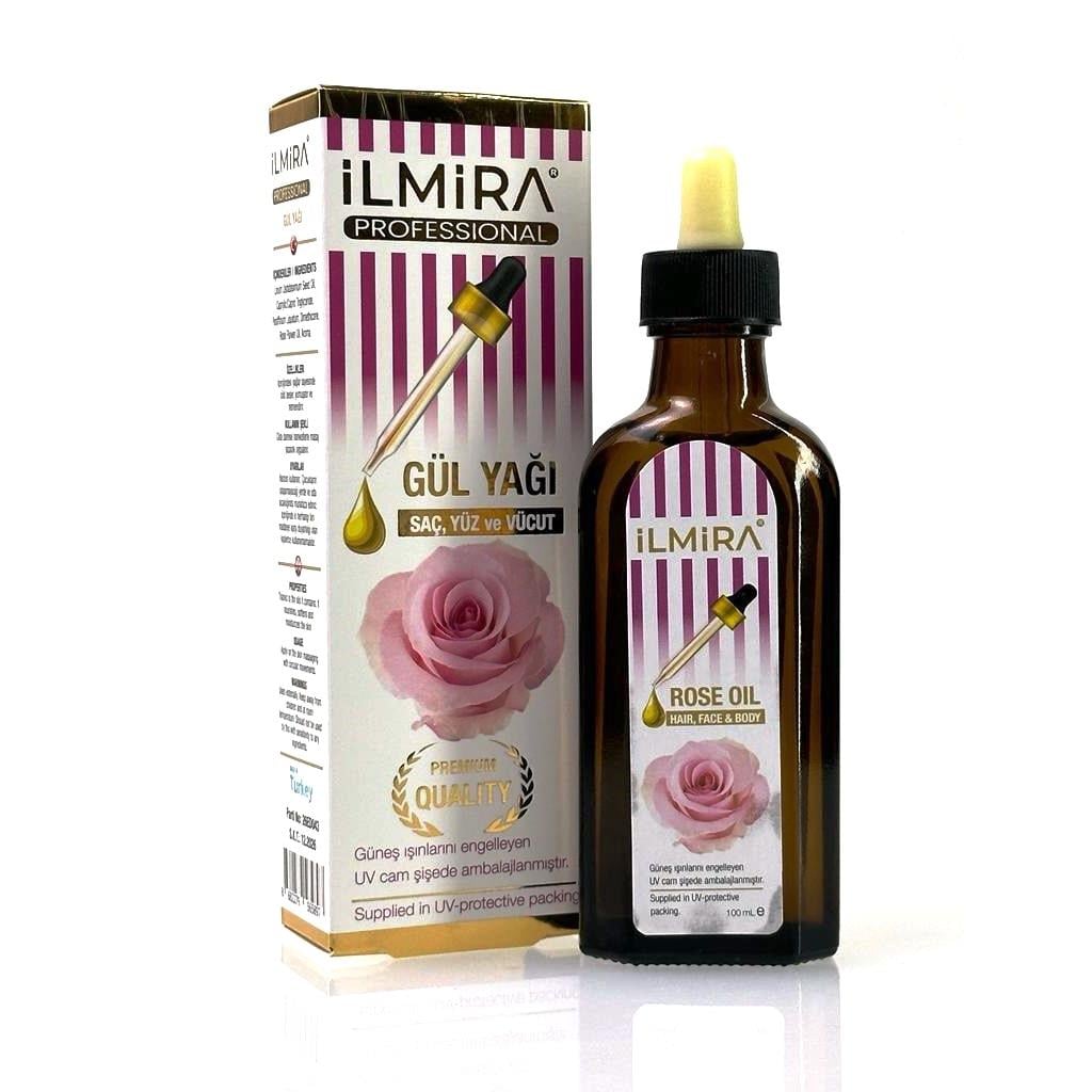 İlmira Gül Yağı 100 ml (Saç Yüz ve Vücut Yağı Rose Oil Hair Face Body)
