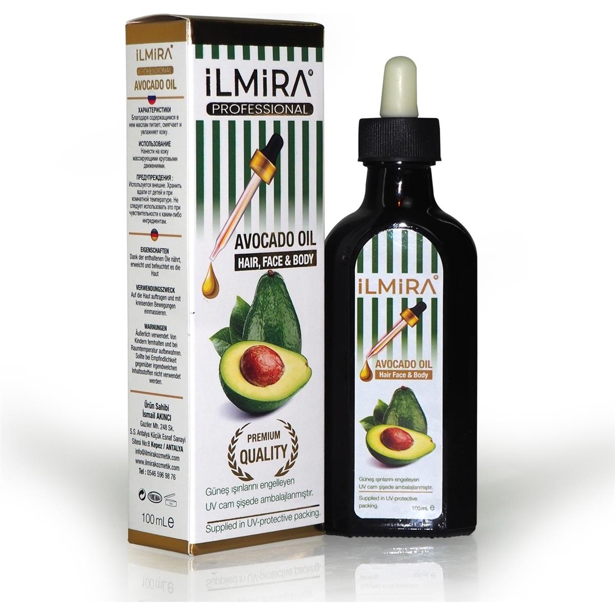 lmira Avakado Yağ 100 ml (Saç, Yüz Ve Vücut Yağı | Avocado Oil Hair, Face, Body)