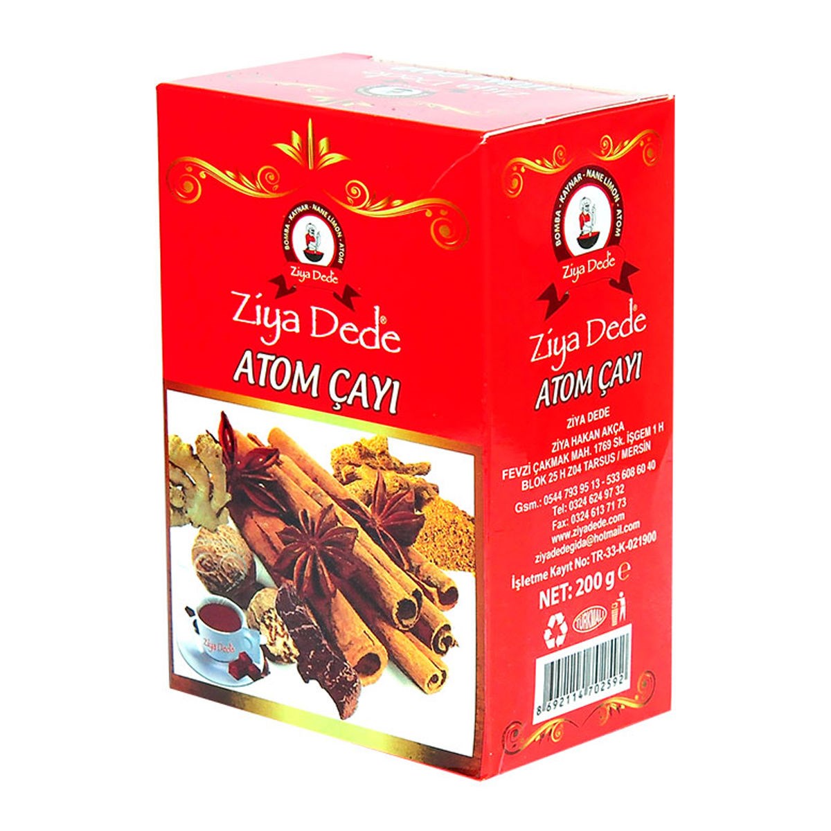 Ziya Dede Atom Çayı 200 Gram (Karton Kutu)