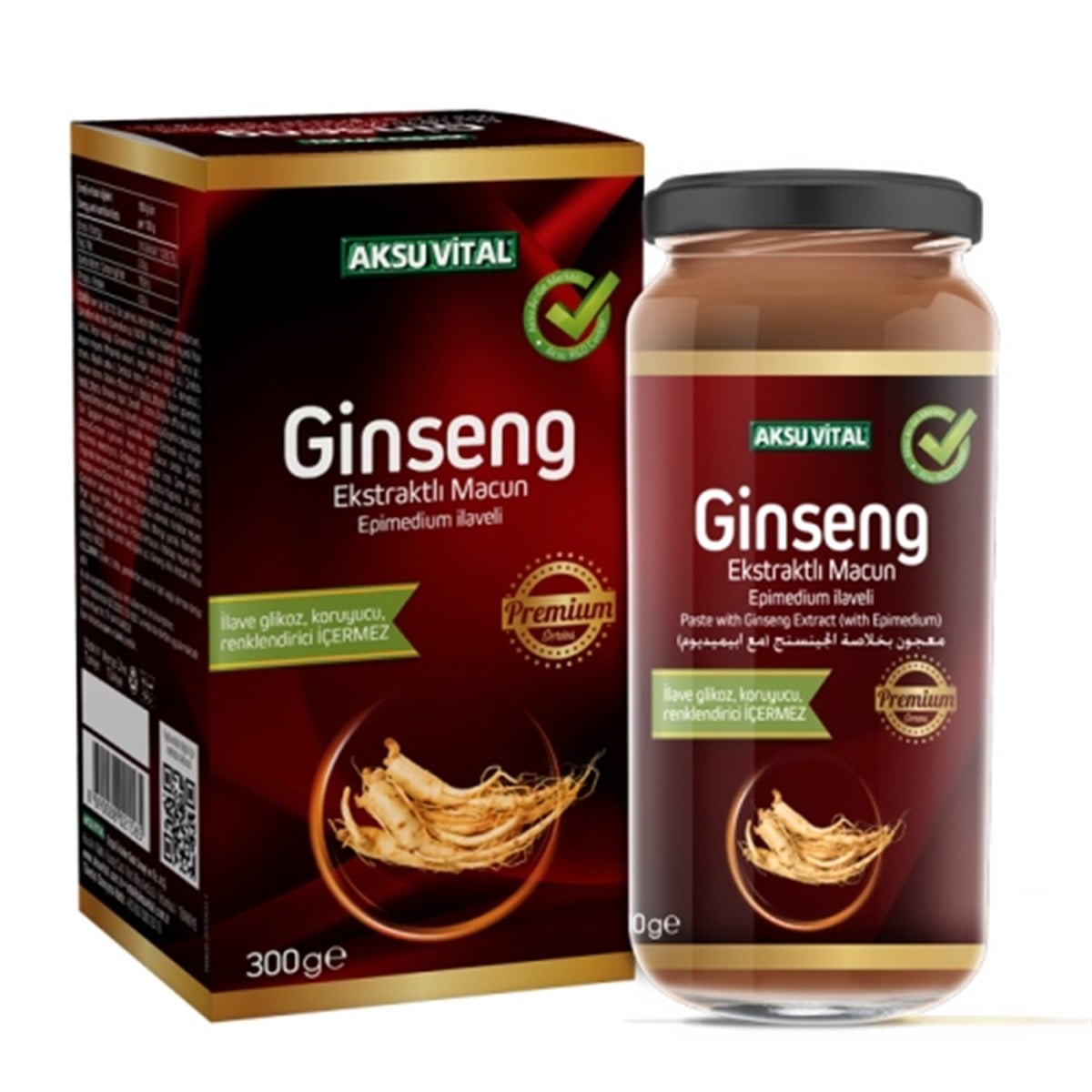 Aksu Vital Ginseng Ekstraktlı Mâcun Epimedium İlaveli 300 Gram