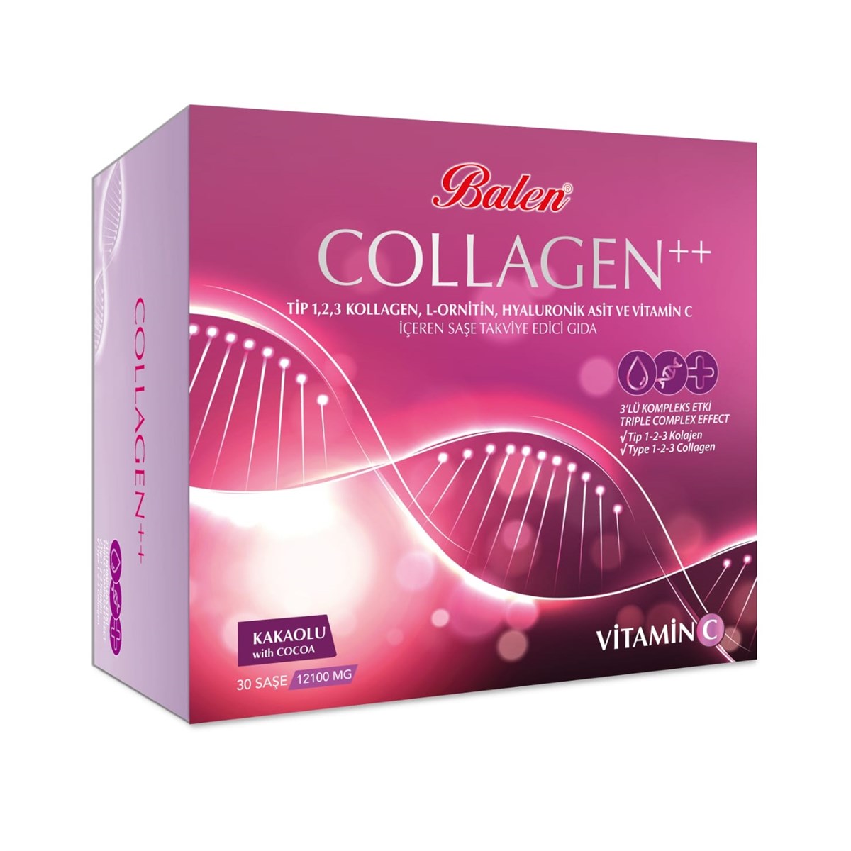 Balen Collagen Complex++Tip 1,2,3 Kollajen,L-Ornitin,Hyal.Asit,Vitamin C  Şase