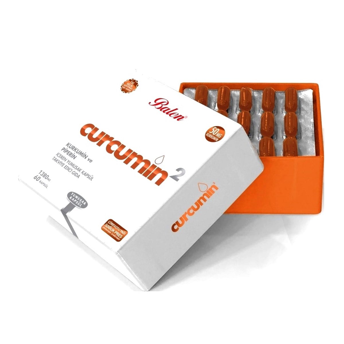 Balen Curcumin 2 Kurkumin Ve Piperin İçeren Yumuşak Kapsül 1380 mg 60 Adet