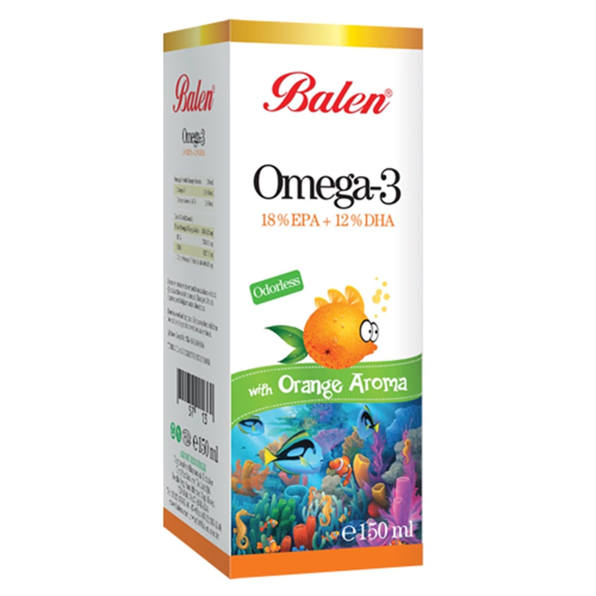 Balen Omega-3 Portakal Aromalı Şurup (%18 EPA-%12 EPA) 150 ml