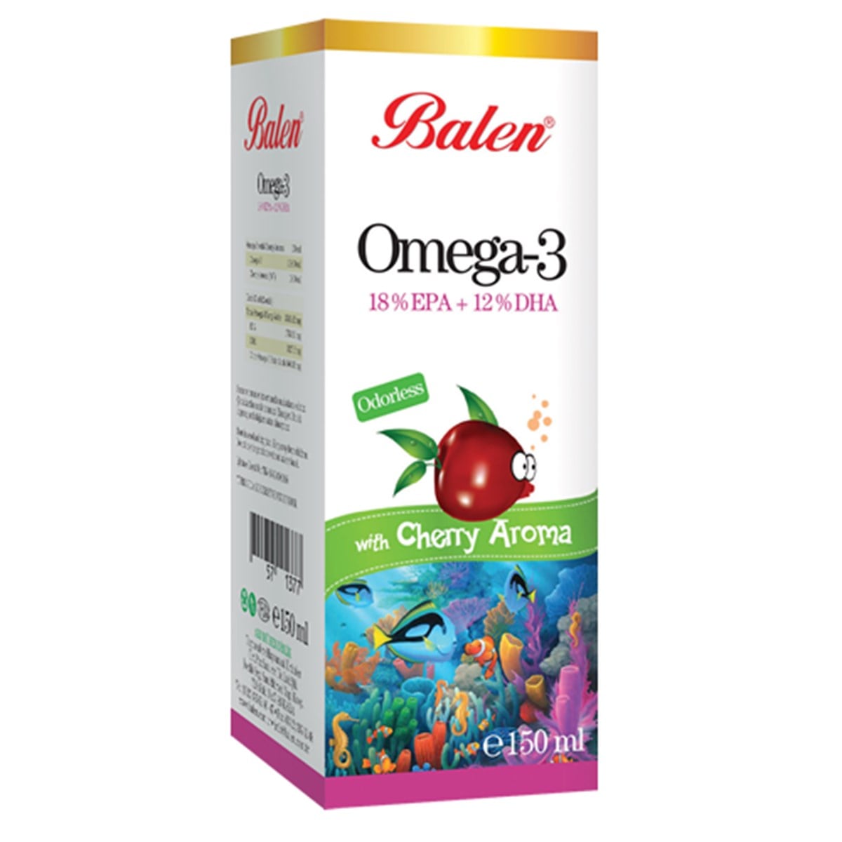 Balen Omega-3 Vişne Aromalı Şurup (%18 EPA-%12 EPA) 150 ml