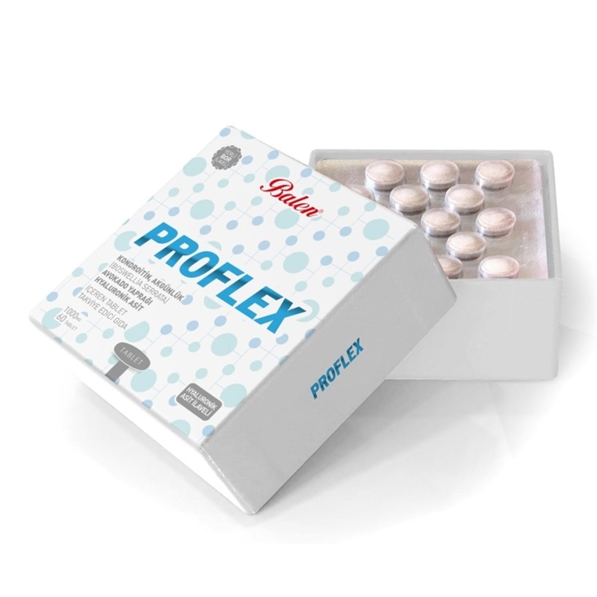 Balen Proflex Kondroitin, Akgünlük, Avokado Yaprağı Hyaluronik Asit 1000 mg 60 Tablet