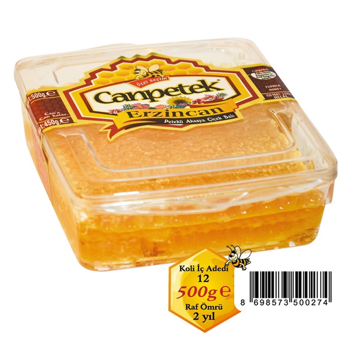 Canpetek Erzincan Petekli Çiçek Balı 450 gr