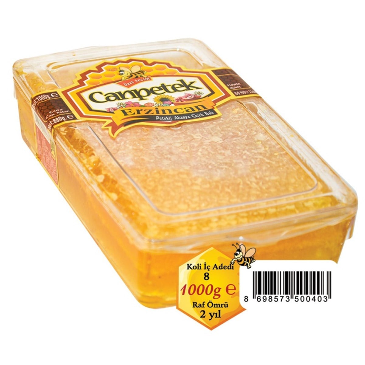Canpetek Erzincan Petekli Çiçek Balı 880 gr