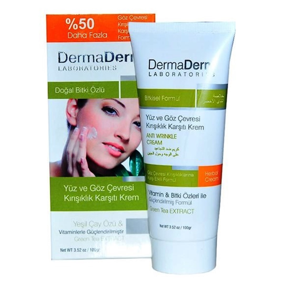 Dermaderm Yüz ve Göz Çevresi Kırışıklık Karşıtı Krem 100 gr