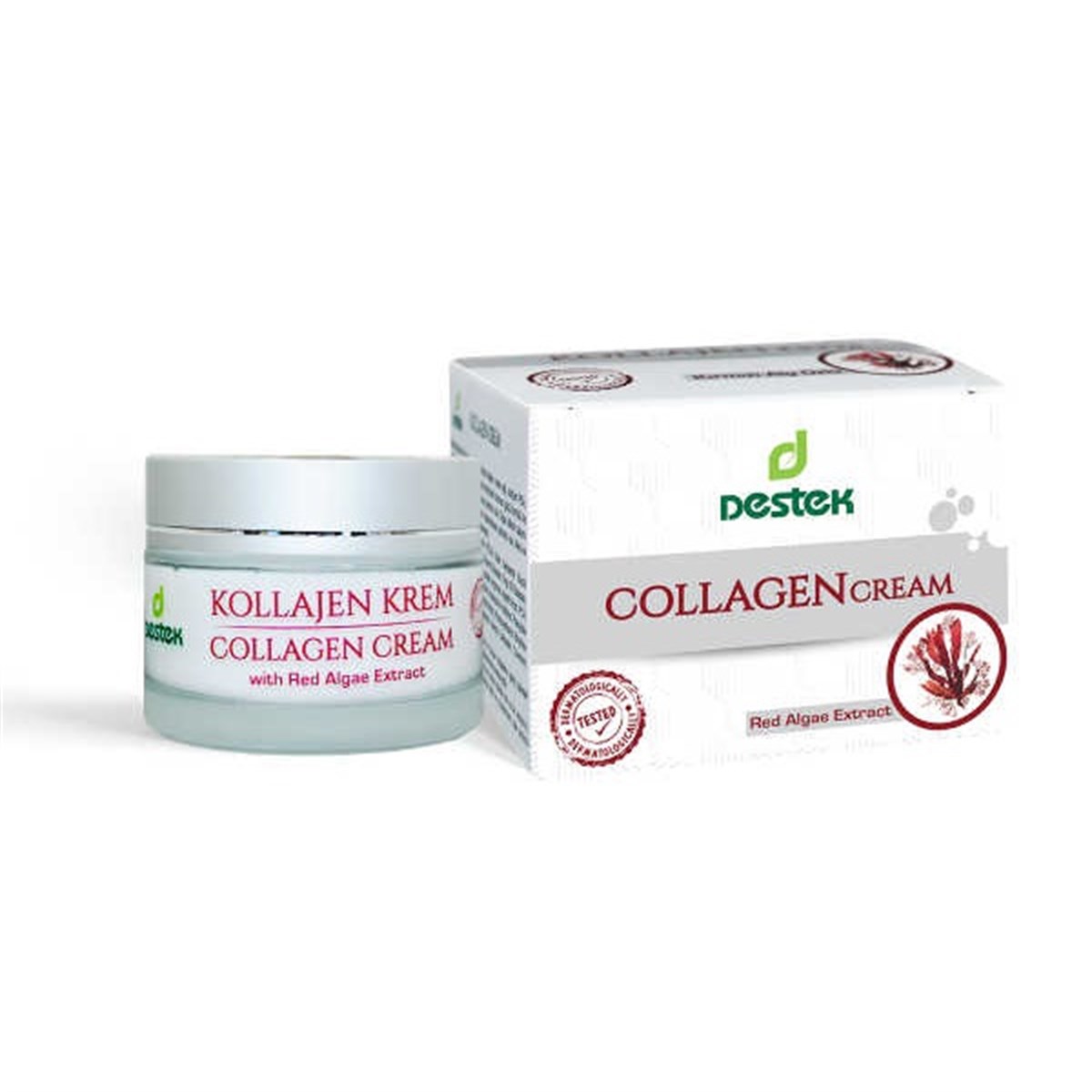 Destek Kollajen Krem 50 ml Collagen Cream (Kırmızı Yosun Özlü)