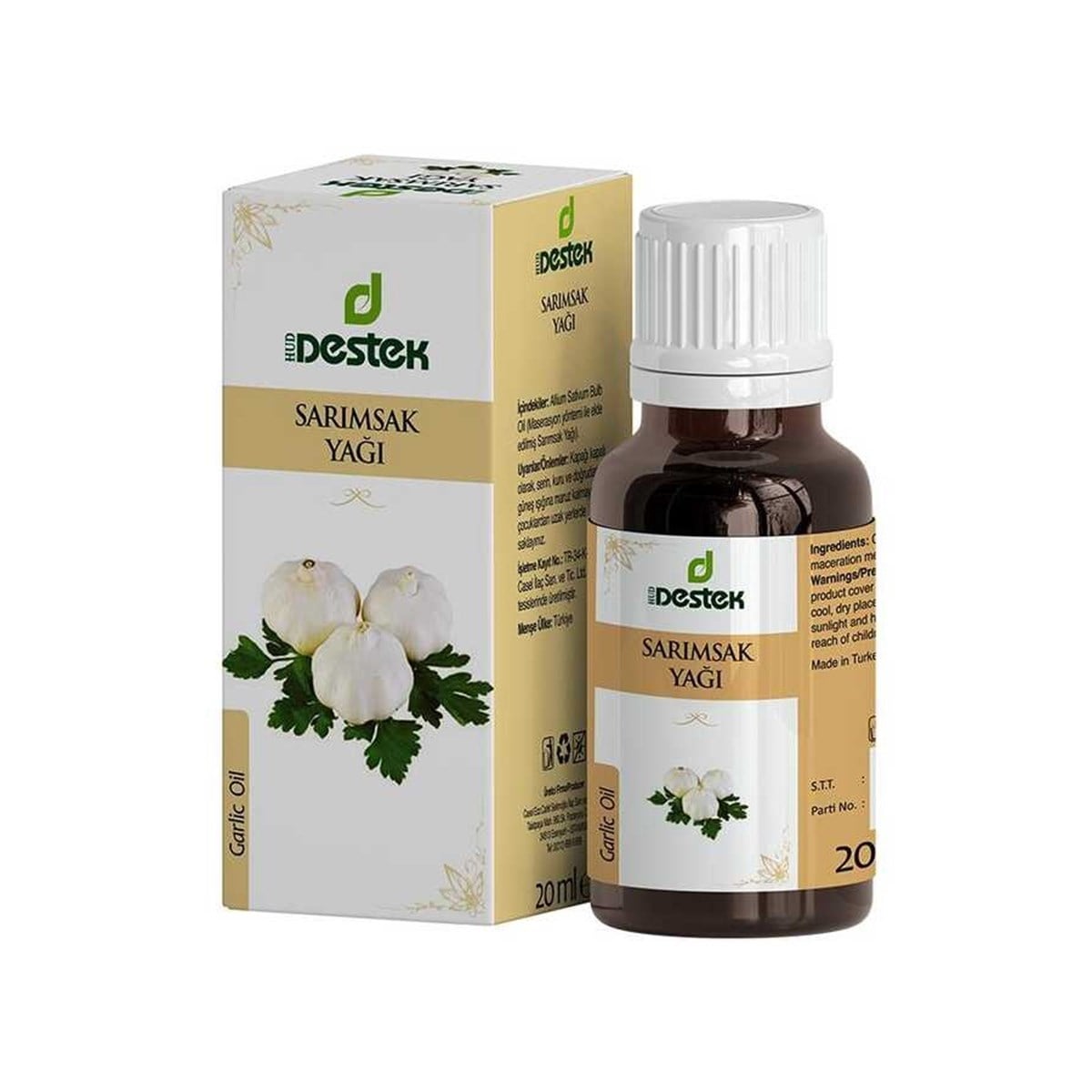 Destek Sarımsak Yağı 20 ml (Soğuk Pres)