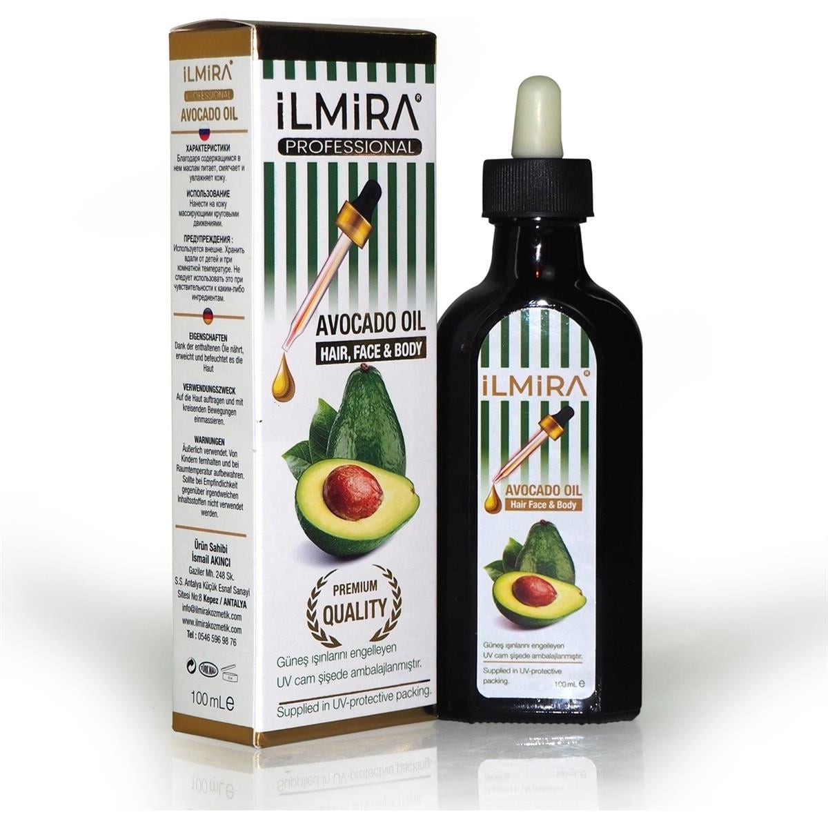 lmira Avakado Yağ 100 ml (Saç, Yüz Ve Vücut Yağı | Avocado Oil Hair, Face, Body)