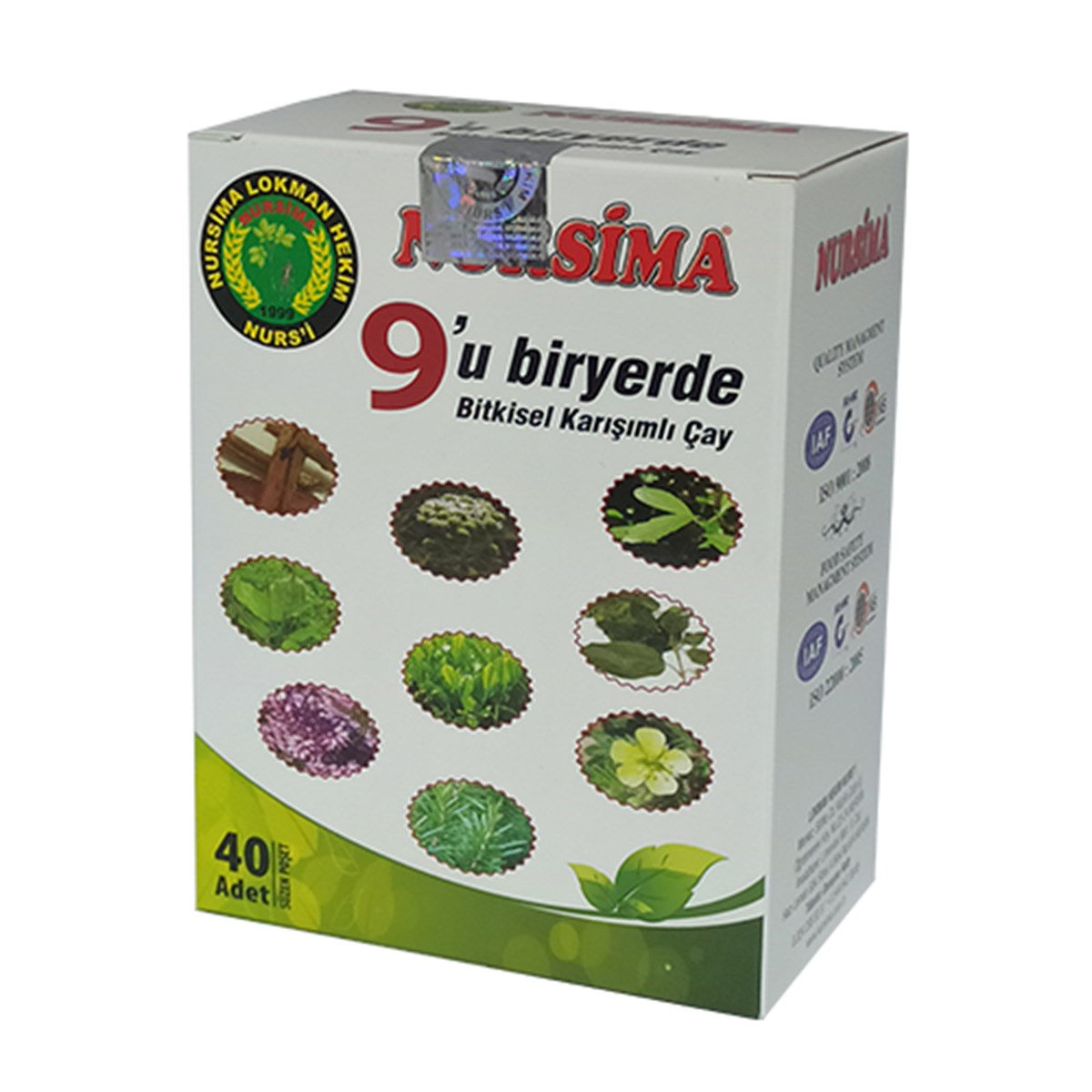 Nursima 9'u Bir Yerde Bitkisel Karışımlı Çay 40 Adet